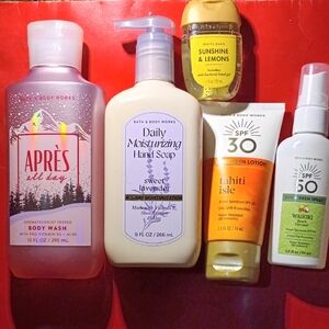 Bath & Body Works Apres Body Wash Moisturizing Hand Soap & Hand Gel, Sunscreen